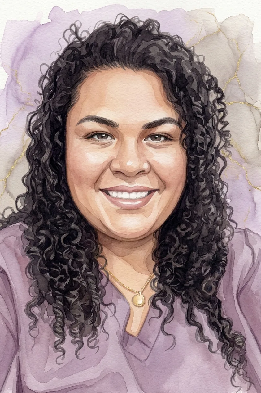 Watercolor portrait of Yashmin