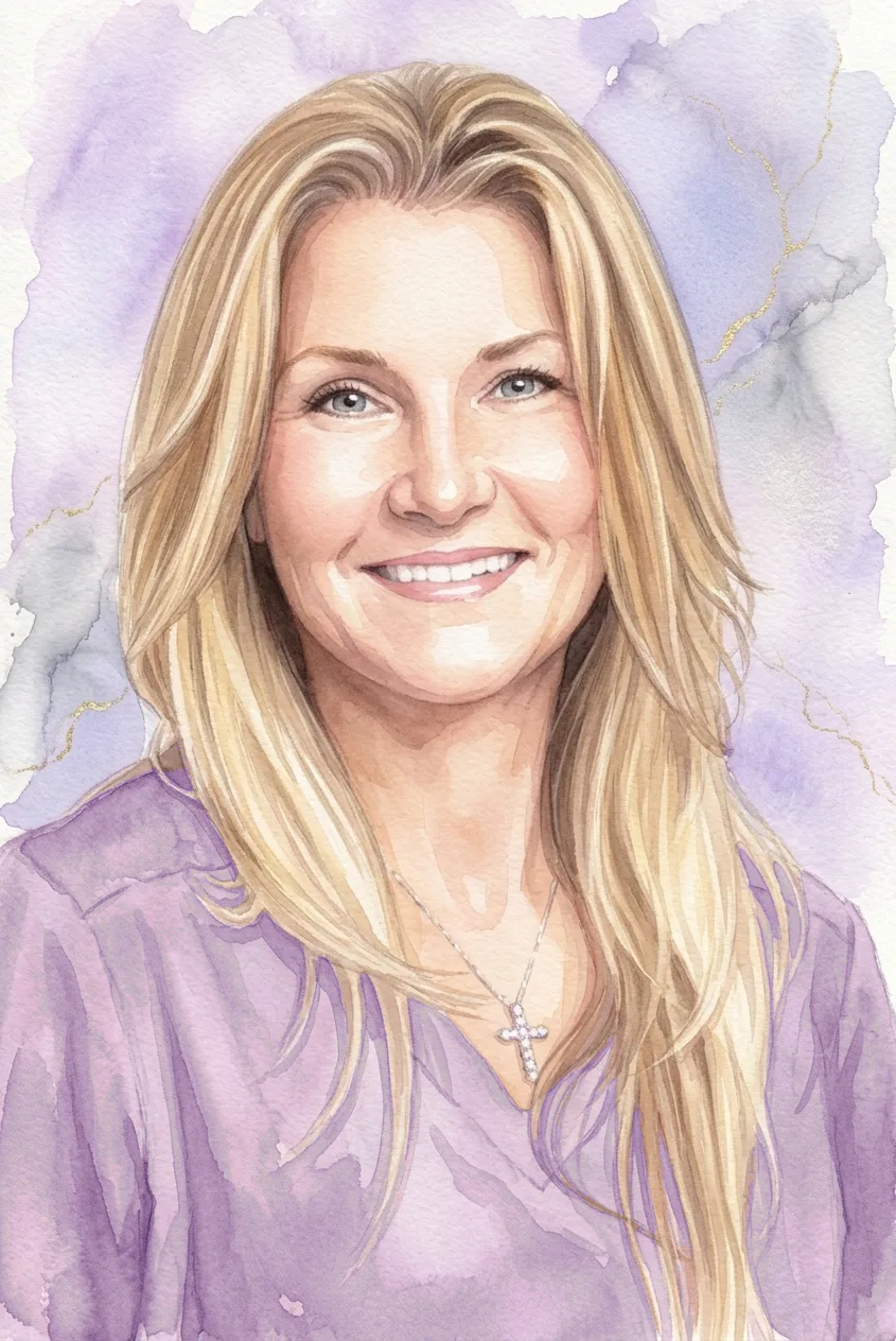 Watercolor portrait of Jacki