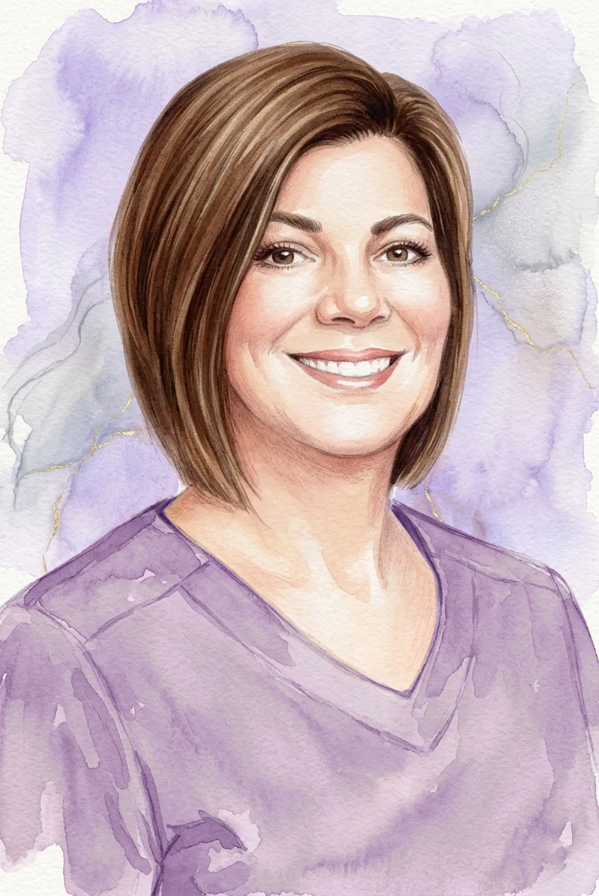 Watercolor portrait of Gigi
